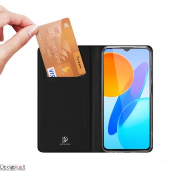Dux Ducis Skin Pro dirbtinės odos dėklas - juodas (Huawei Honor X6/X8 5G/Honor 70 Lite)